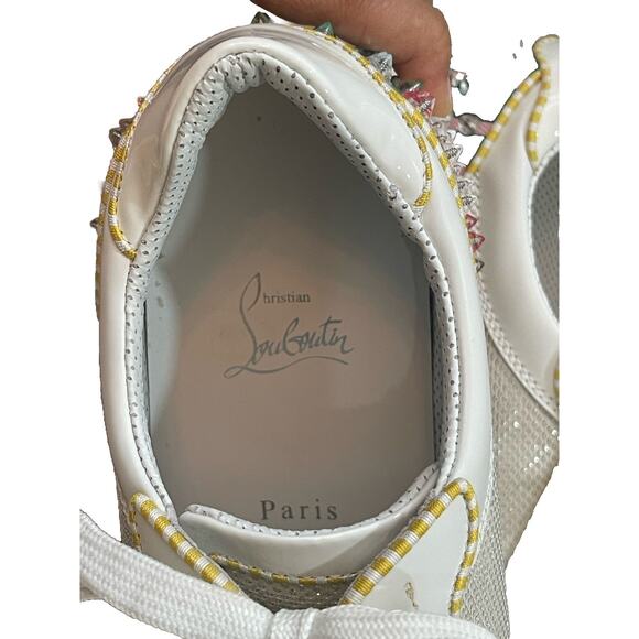 Christian Louboutin Seavaste 2 Orlato White Leather Spiked Sneakers Men’s 43 - Picture 6 of 10
